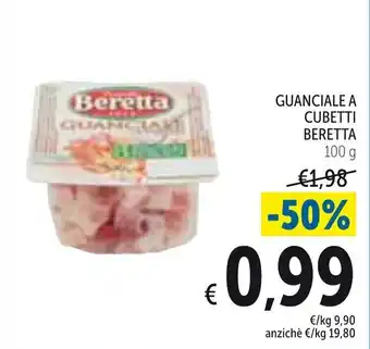 Spazio Conad Beretta Guanciale A Cubetti 100 g offerta