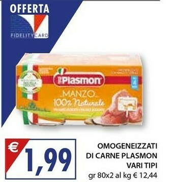 Mercatò Plasmon Omogeneizzati Di Carne offerta