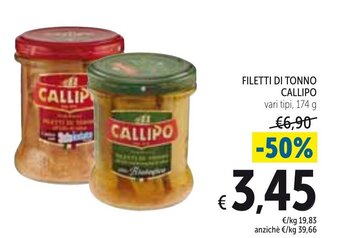 Spazio Conad Callipo Filetti Di Tonno 174 g offerta