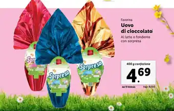 Favorina Uovo di cioccolato 400 g confezione