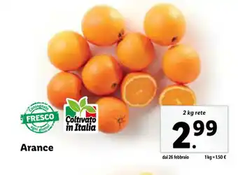 Lidl Arance 2 kg rete offerta