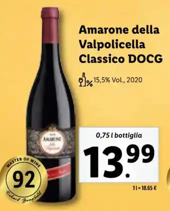 Lidl Amarone della Valpolicella Classico DOCG 0,75 l bottiglia offerta