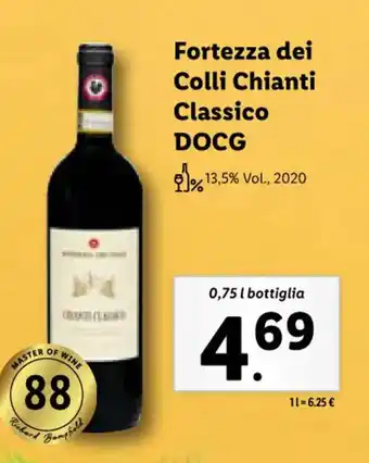 Lidl Fortezza dei Colli Chianti Classico DOCG 0,75 l bottiglia offerta