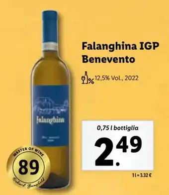 Lidl Falanghina IGP Benevento 0,75 l bottiglia offerta