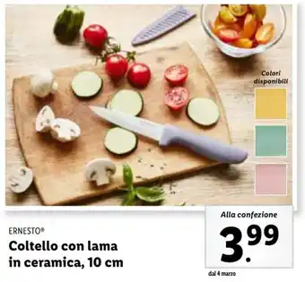 Lidl ERNESTO Coltello con lama in ceramica, 10 cm offerta