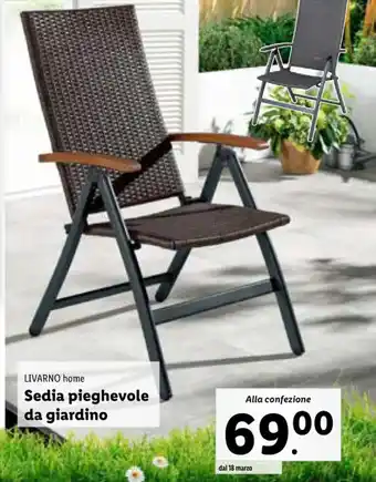 Lidl LIVARNO home Sedia pieghevole da giardino offerta