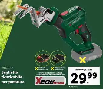 Lidl PARKSIDE Seghetto ricaricabile per potatura offerta