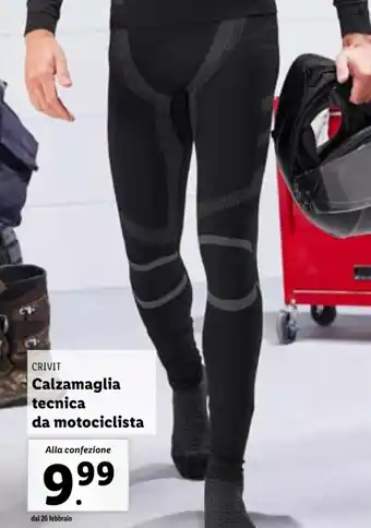 Lidl CRIVIT Calzamaglia tecnica da motociclista offerta