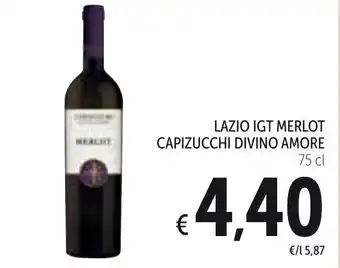 Lazio IGT Merlot Capizucchi Divino Amore 75 cl