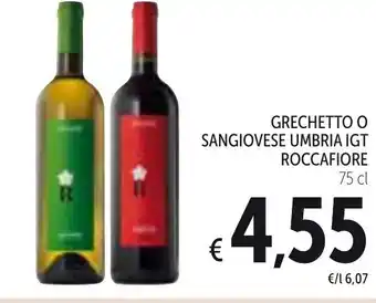 Spazio Conad Grechetto O Sangiovese Umbria IGT Roccafiore 75 cl offerta