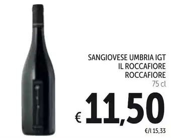 Spazio Conad Roccafiore Sangiovese Umbria IGT IL Roccafiore 75 cl offerta