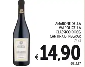 Spazio Conad Amarone Della Valpolicella Classico DOCG Cantina Di Negrar 75 cl offerta