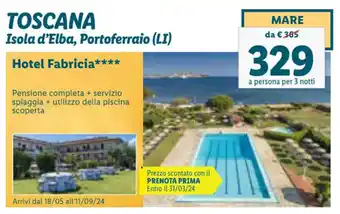 Lidl TOSCANA Isola d'Elba, Portoferraio (LI) Hotel Fabricia offerta