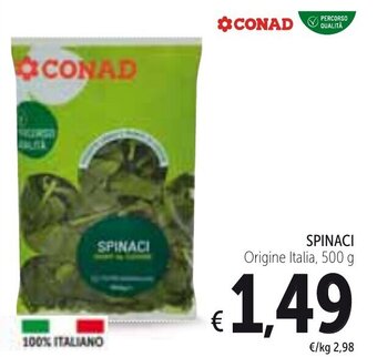 Spazio Conad Spinaci 500 g offerta