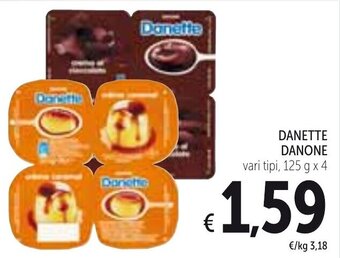 Spazio Conad Danone Danette vari tipi 125 g x 4 offerta