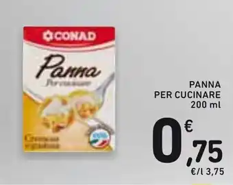Spazio Conad Panna per Cucinare 200ml offerta