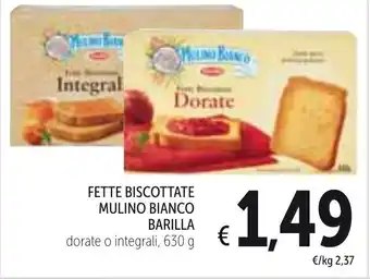 Spazio Conad Barilla Mulino Bianco Fette Biscottate 630g offerta