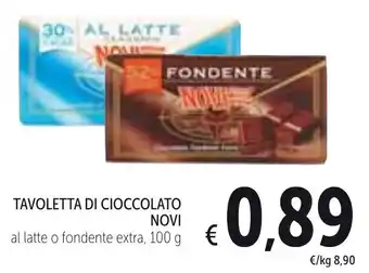 Spazio Conad Novi Tavoletta di Cioccolato 100g offerta