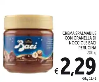 Spazio Conad Perugina Crema Spalmabile con Granella di Nocciole Baci 200g offerta