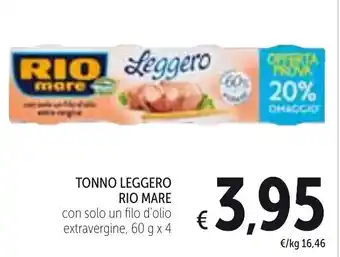 Spazio Conad Rio Mare Tonno Leggero 60g x 4 offerta