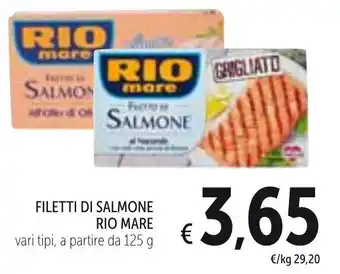 Spazio Conad Rio Mare Filetti di Salmone 125g offerta