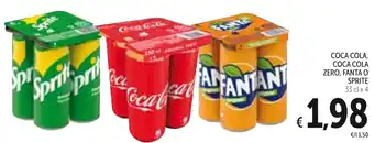 Spazio Conad Coca-Cola, Coca-Cola Zero, Fanta o Sprite 33cl x 4 offerta