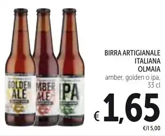 Spazio Conad Birra Artigianale Italiana Olmaia 33cl offerta