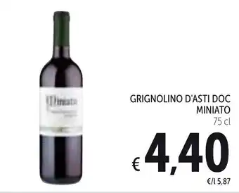 Spazio Conad Miniato Grignolino d'Asti DOC 75cl offerta