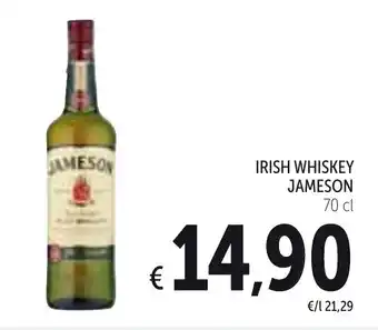 Spazio Conad Jameson Irish Whiskey 70cl offerta