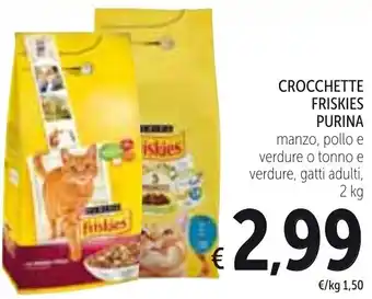 Spazio Conad Purina Friskies Crocchette 2kg offerta