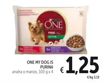Spazio Conad Purina One My Dog is 100g x 4 offerta