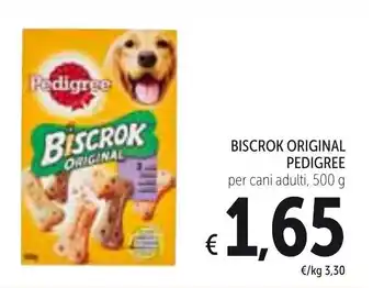 Spazio Conad Pedigree Biscrok Original 500g offerta