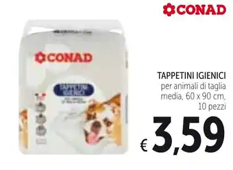 Spazio Conad Tappetini Igienici 60x90cm 10 pezzi offerta