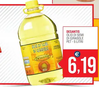 Caramico DESANTIS OLIO DI SEMI DI GIRASOLE PET - 5 LITRI offerta