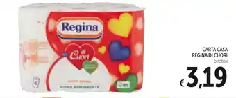Spazio Conad Regina di Cuori Carta Casa 6 rotoli offerta