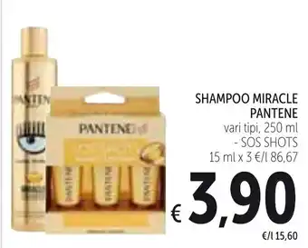Spazio Conad Pantene Shampoo Miracle 250ml/15ml offerta