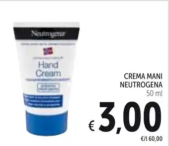 Spazio Conad Crema Mani Neutrigena 50ml offerta