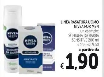 Spazio Conad Nivea For Men Linea Rasatura Uomo 200ml offerta