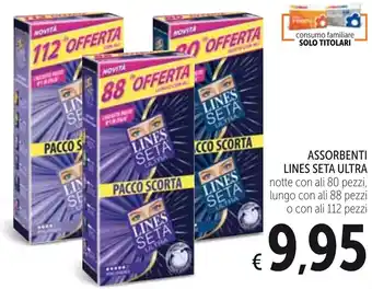 Spazio Conad Lines Seta Ultra Assorbenti 80/88/112 pezzi offerta