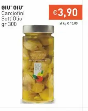Prezzemolo e Vitale Giu' Giu' Carciofini Sott'Olio gr 300 offerta