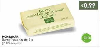Prezzemolo e Vitale Montanari Burro Pastorizzato Bio gr 125 offerta