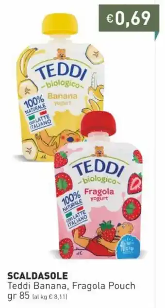 Prezzemolo e Vitale Scaldasole Teddi Banana, Fragola Pouch gr 85 offerta
