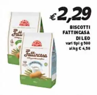 Coal BISCOTTI FATTINCASA DI LEO vari tipi g 500 offerta