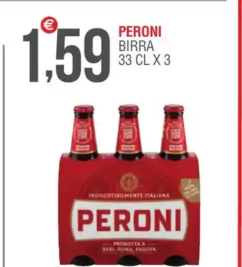 Caramico PERONI BIRRA 33 CL X 3 offerta