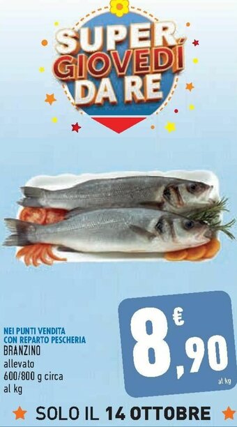 Conad Branzino Allevato 600/800 g circa offerta
