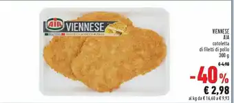 Conad AIA Viennese Cotoletta di Filetti di Pollo 300 g offerta