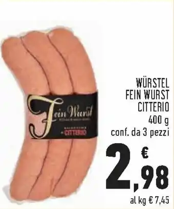 Conad Citterio Würstel Fein Wurst 400 g offerta