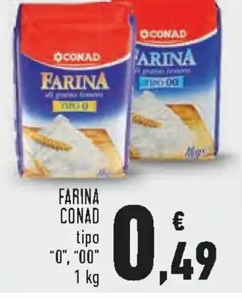 Farina Conad Tipo "0", "00" 1 kg