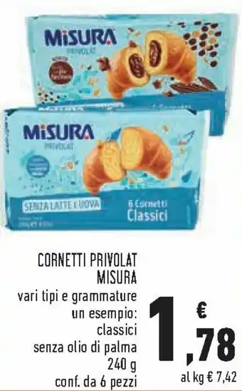 Conad Misura Cornetti Privolat 240 g offerta