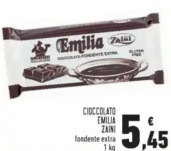 Conad Emilia Zaini Cioccolato fondente extra 1 kg offerta